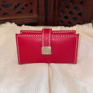 NWOT Red Leather Lipstick Case.
